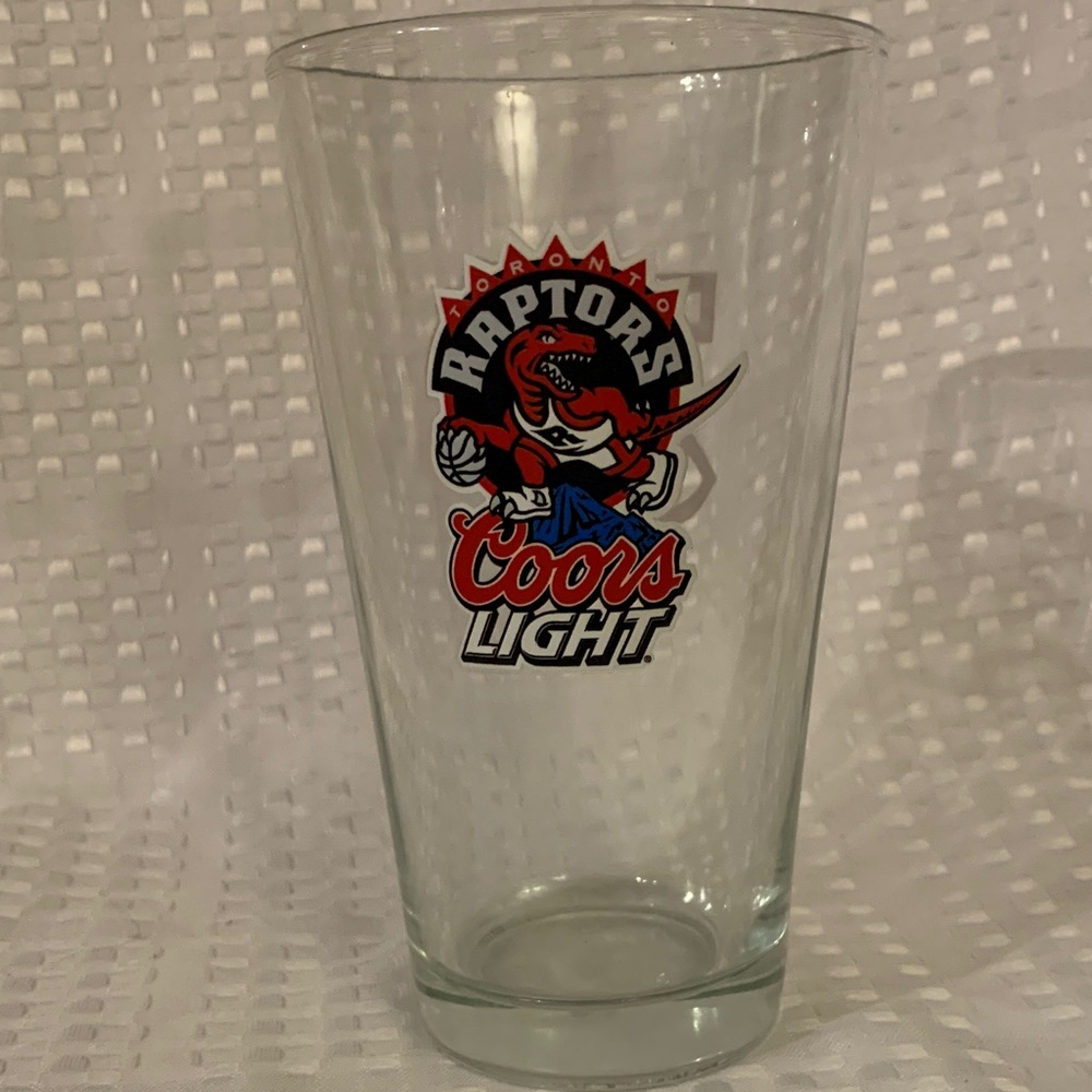 Toronto Raptors x Coors Light 30th anniversary 6.5 inch tall glass.